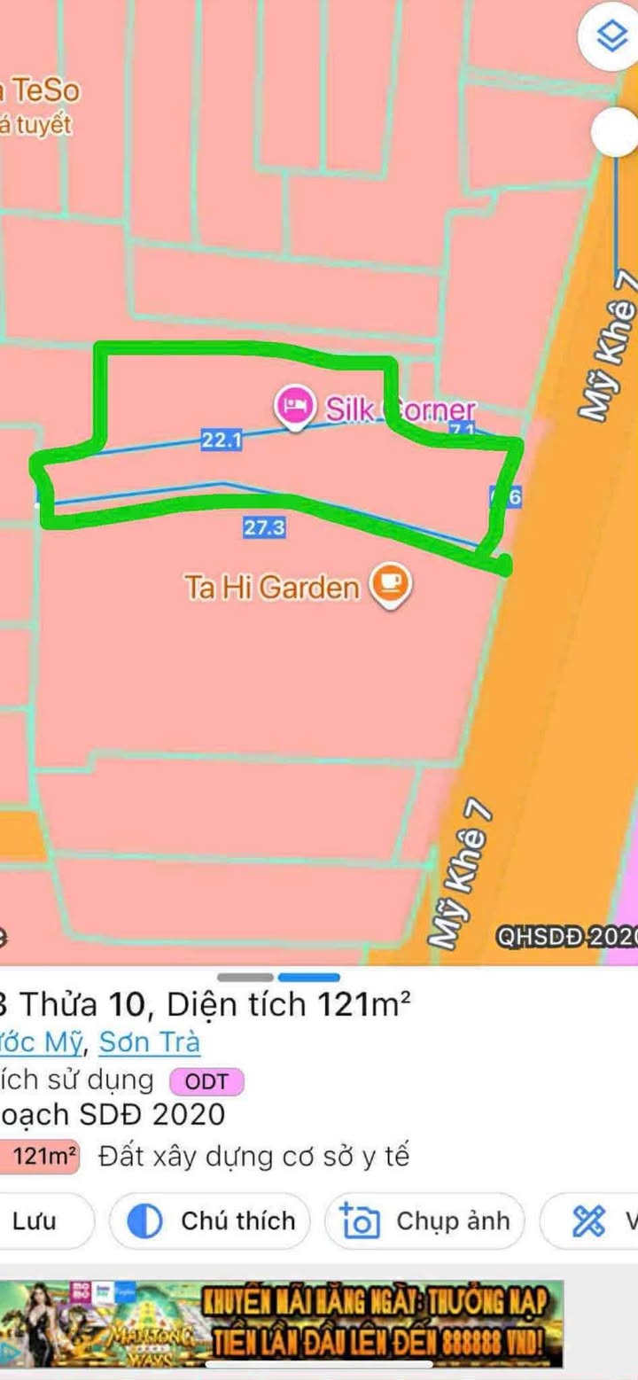 Bán 2 lô đất liền kề đường Mỹ Khê 7, Đà Nẵng - Cách biển chỉ 3 phút!