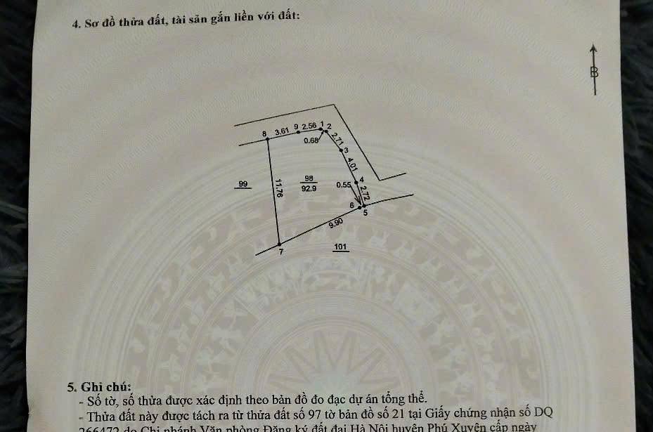 Đất nền Vân Từ, Phú Xuyên 92,9m² giá 1,5 tỷ - Lô góc 3 mặt thoáng, đầu tư sinh lợi!
