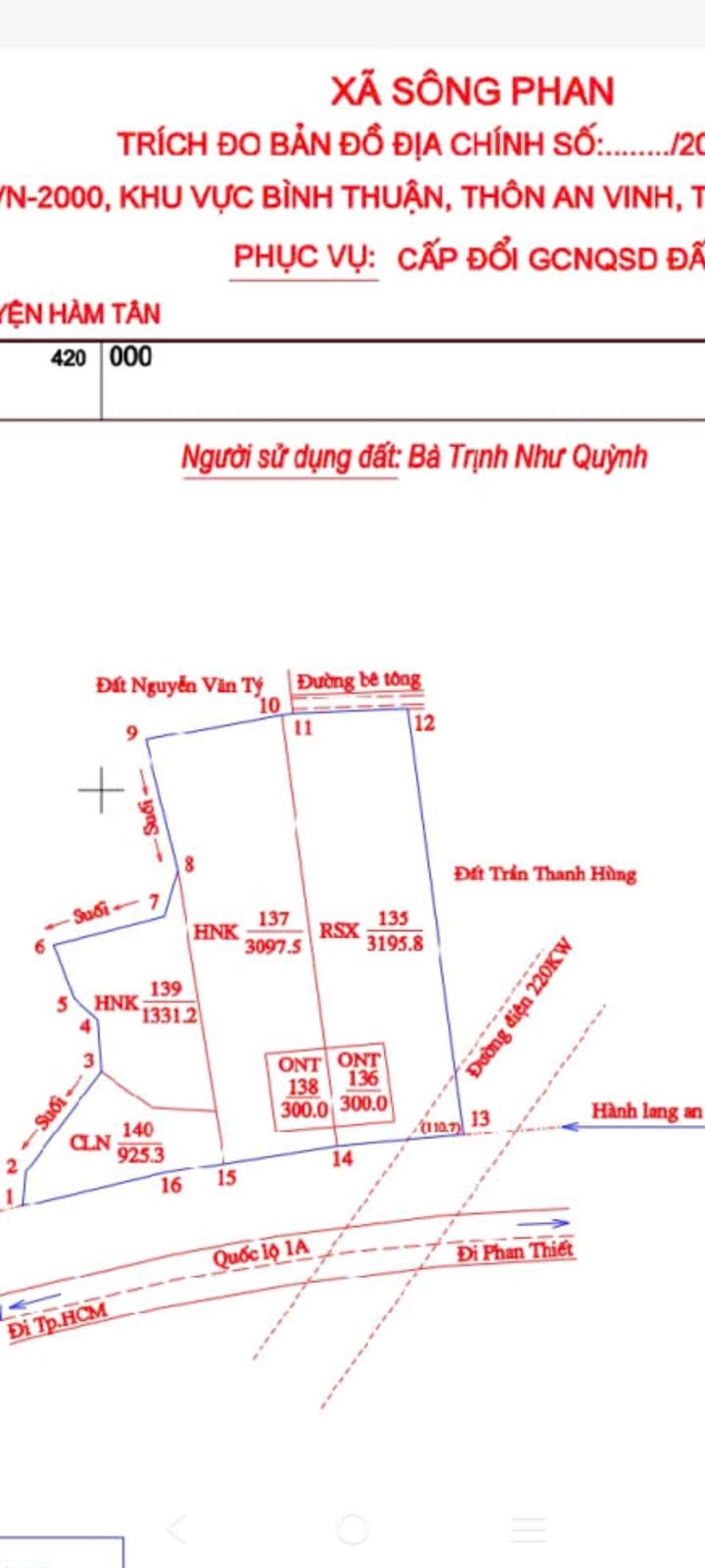 Đất nền Quốc lộ 1, Hàm Tân 9000m² giá 12.5 tỷ - Cơ hội đầu tư hiếm có!