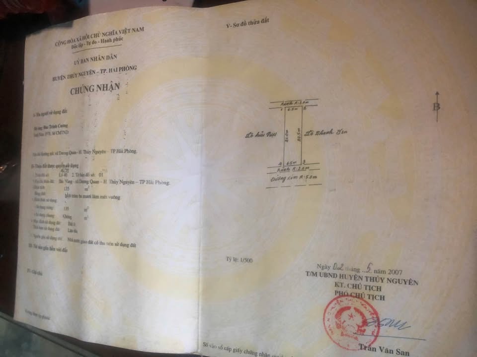 Lô đất đẹp Thủy Nguyên 135m² giá 4 tỷ - Vị trí trung tâm đắc địa!