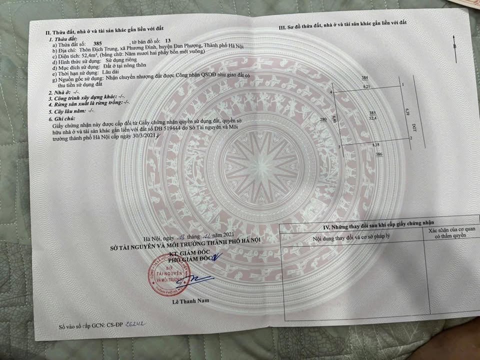 Đất nền Địch Trung, Phương Đình 52m² - Chính chủ bán gấp!