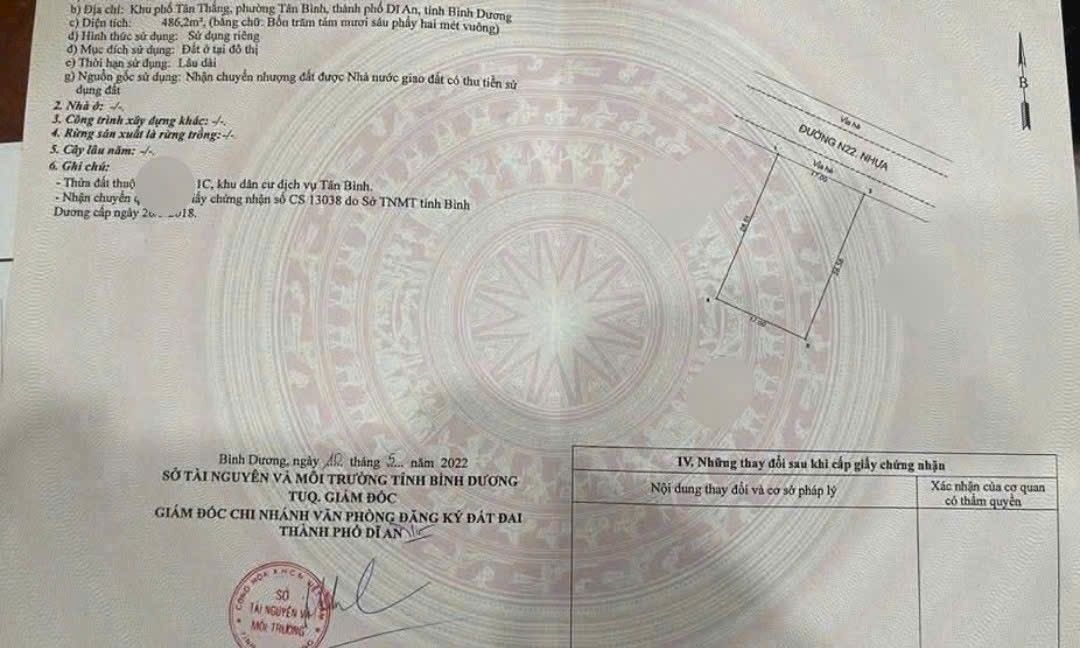 Đất nền biệt thự KDC Biconsi Tân Bình 486m² - Cơ hội đầu tư hấp dẫn!