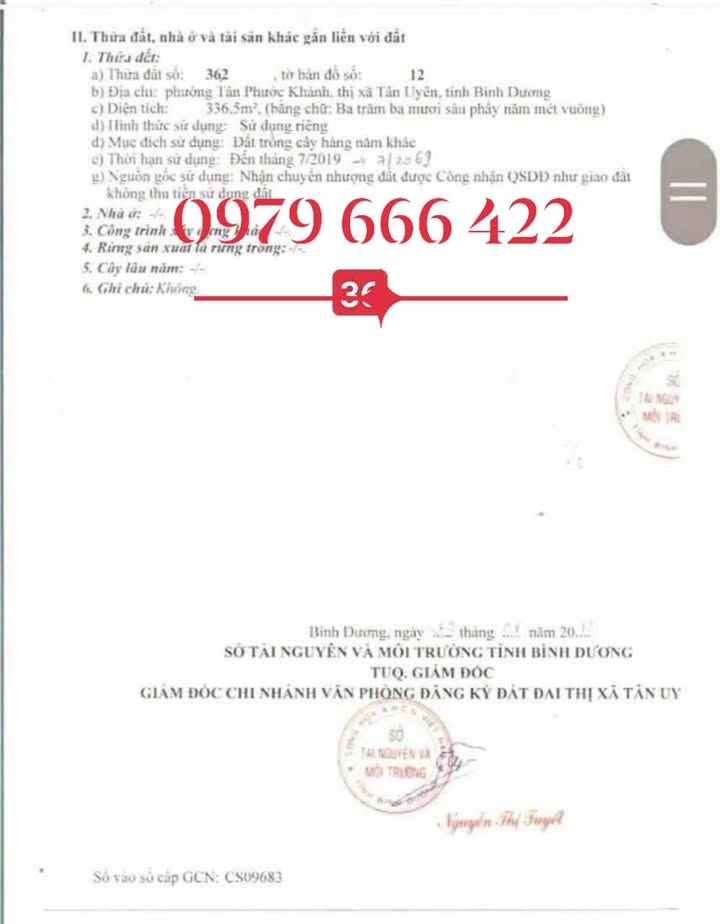 Bán đất mặt tiền Tân Phước Khánh, Tân Uyên 336m² giá 4 tỷ - Cơ hội đầu tư tốt!