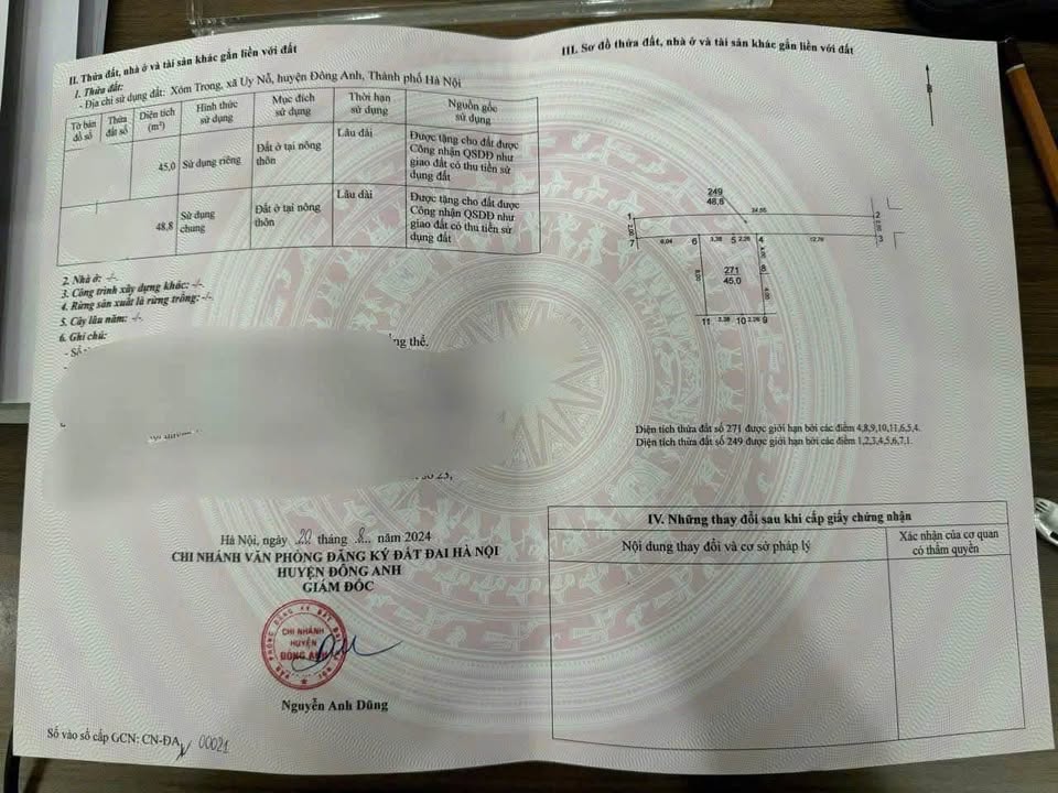 Đất đẹp 45m² tại Uy Nỗ, Đông Anh chỉ 4.1 tỷ - Cơ hội đầu tư tuyệt vời!