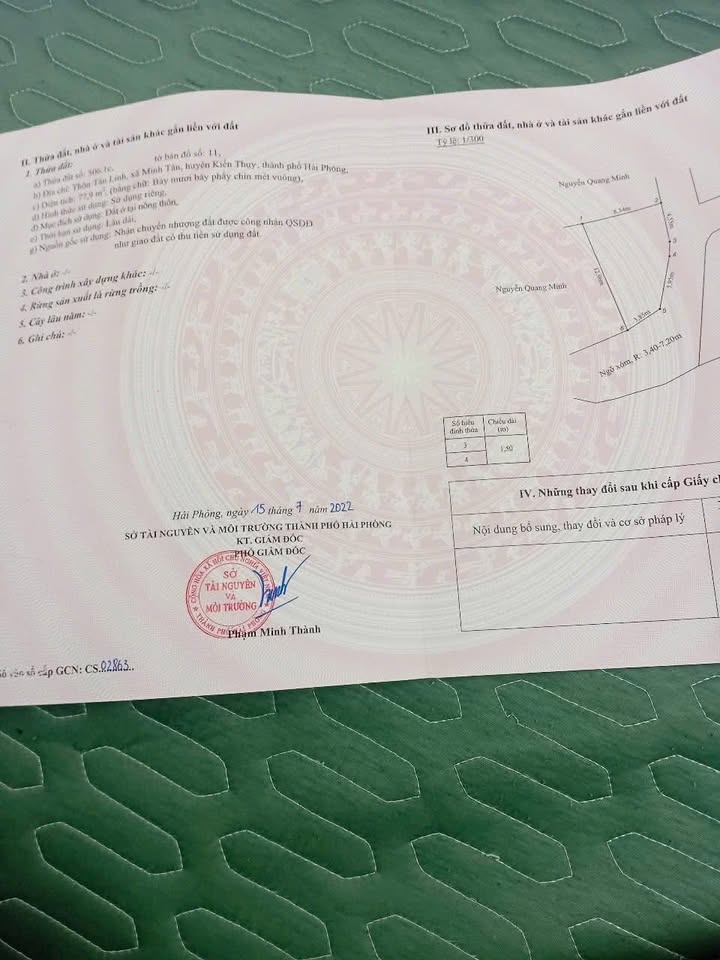 Đất nền lô góc Minh Tân, Kiến Thụy 77.9m² giá 1.1 tỷ - Tiềm năng tăng giá cao!