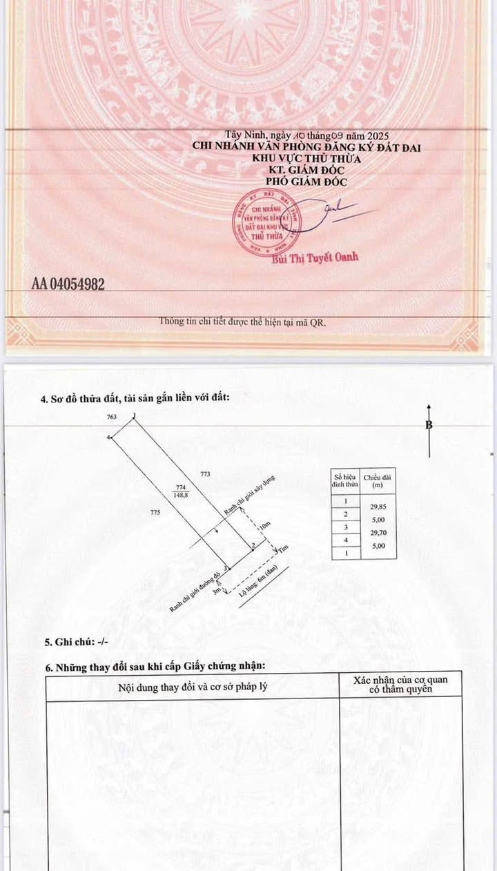Đất nền thổ cư Mỹ An, Thủ Thừa, Long An 148m² - Giá 1 tỷ, đầu tư sinh lời!
