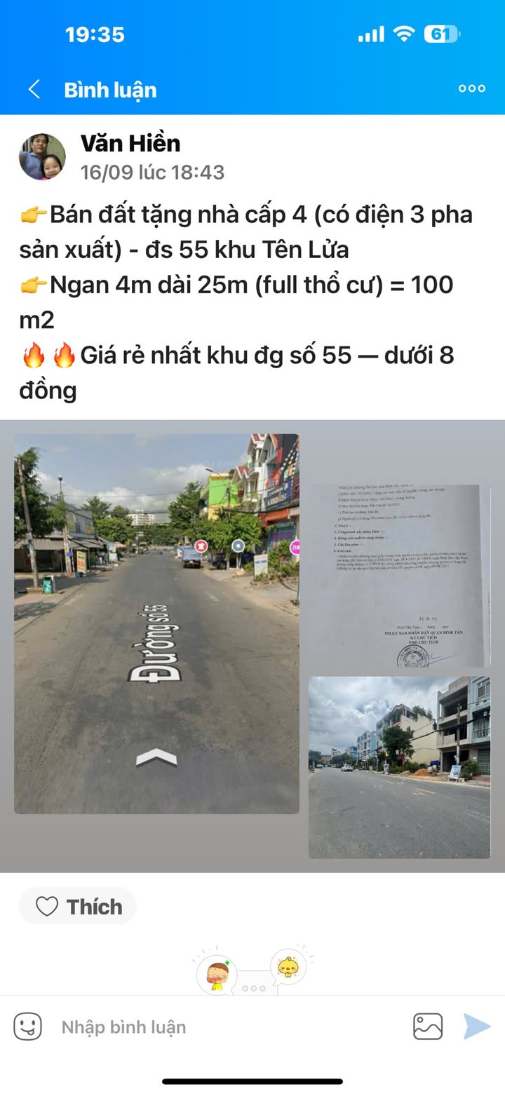 Đất nền đường số 55, phường Tân Tạo, 100m² giá 8 tỷ - Bán gấp, bớt lộc!