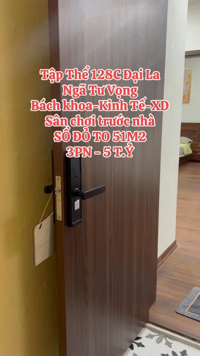 Căn hộ 128C Đại La 51m² giá thỏa thuận - Nhà đẹp ở ngay, sổ đỏ chính chủ!