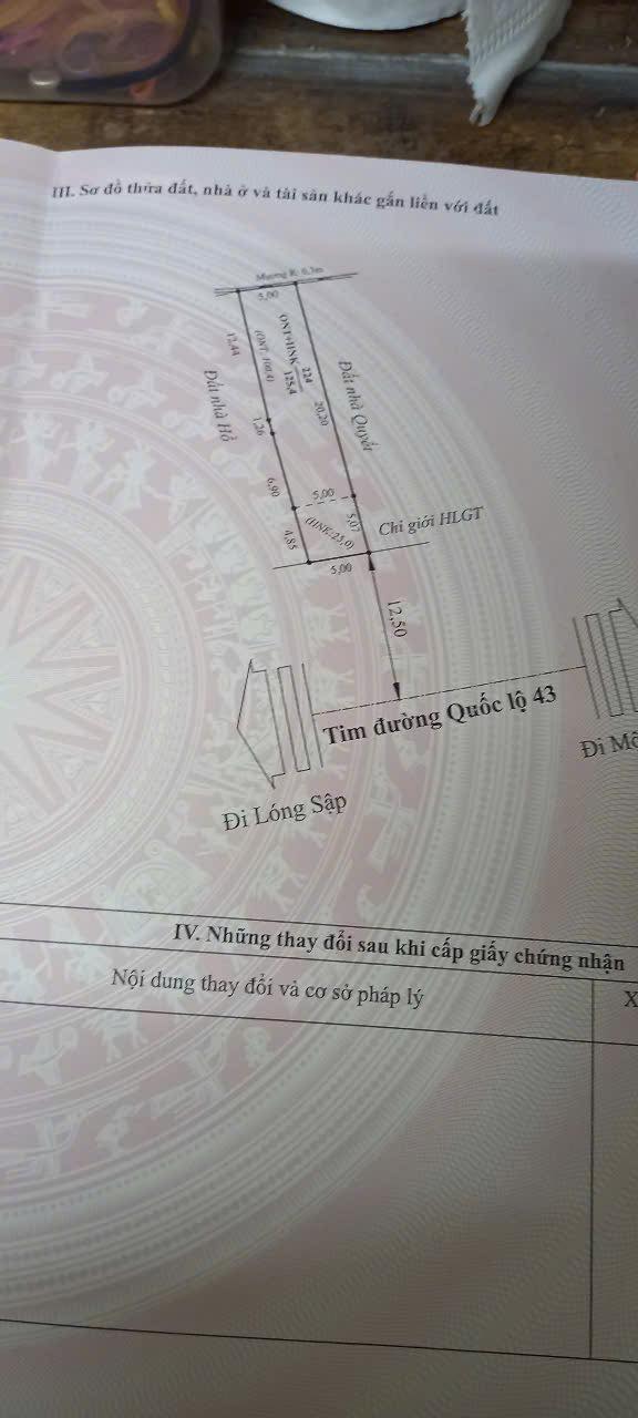 Bán đất mặt Quốc lộ 43 Mường Sang 127m² - Cơ hội vàng cho nhà đầu tư!