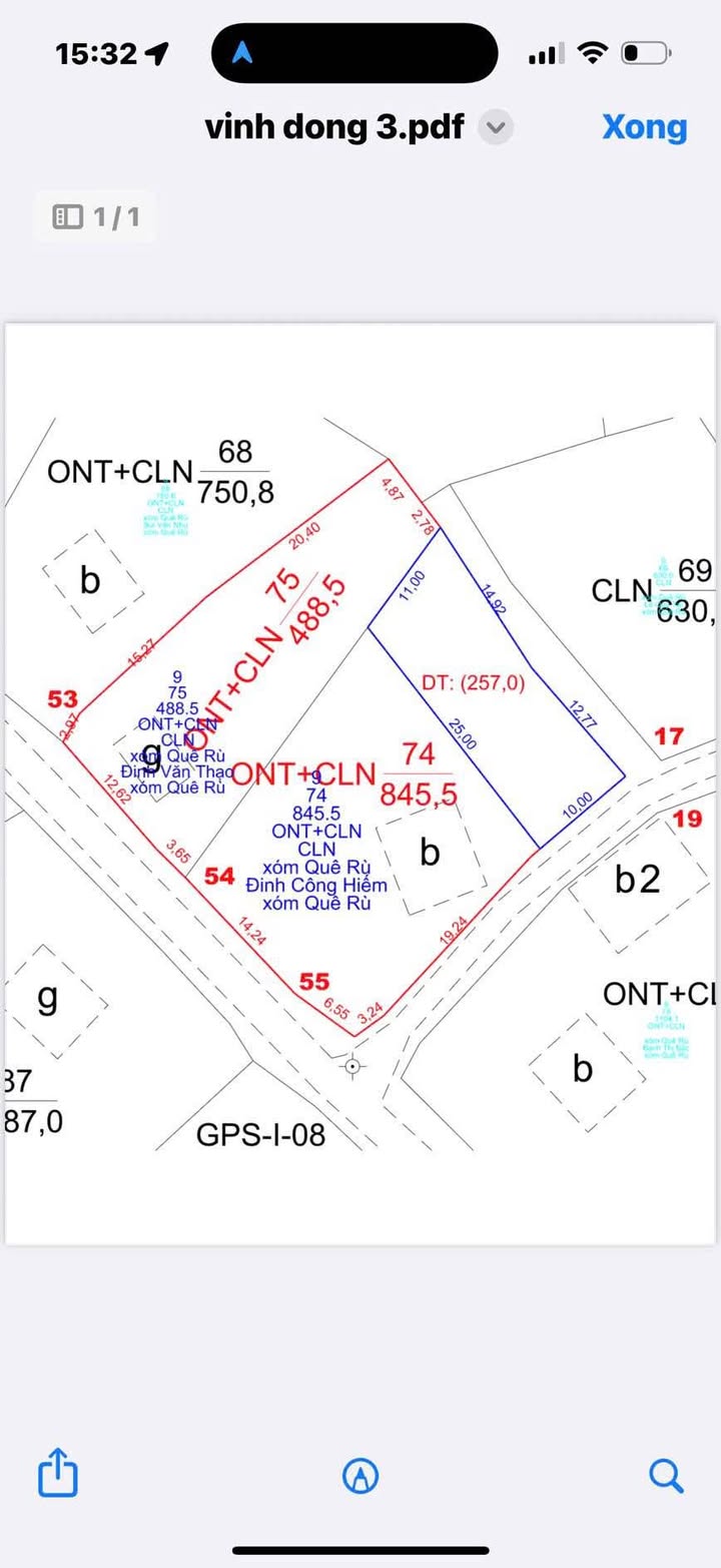 Đất thổ cư 257m² Vĩnh Đồng Kim Bôi giá chỉ 771 triệu - Cơ hội đầu tư tuyệt vời!
