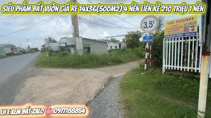 Đất vườn nghỉ dưỡng Tân Phú Đông 500m² giá 210 triệu - Gần vườn dừa mát mẻ!