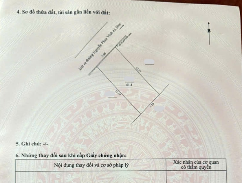 Đất nền mặt tiền Nguyễn Phan Vinh, Sơn Trà 61.5m² giá 5.6 tỷ - Cách biển Mân Thái 45m!