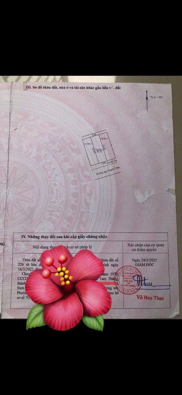 Đất nền chính chủ xã Hòa Phước 80m² giá thỏa thuận - Hướng Nam, vị trí tiềm năng!