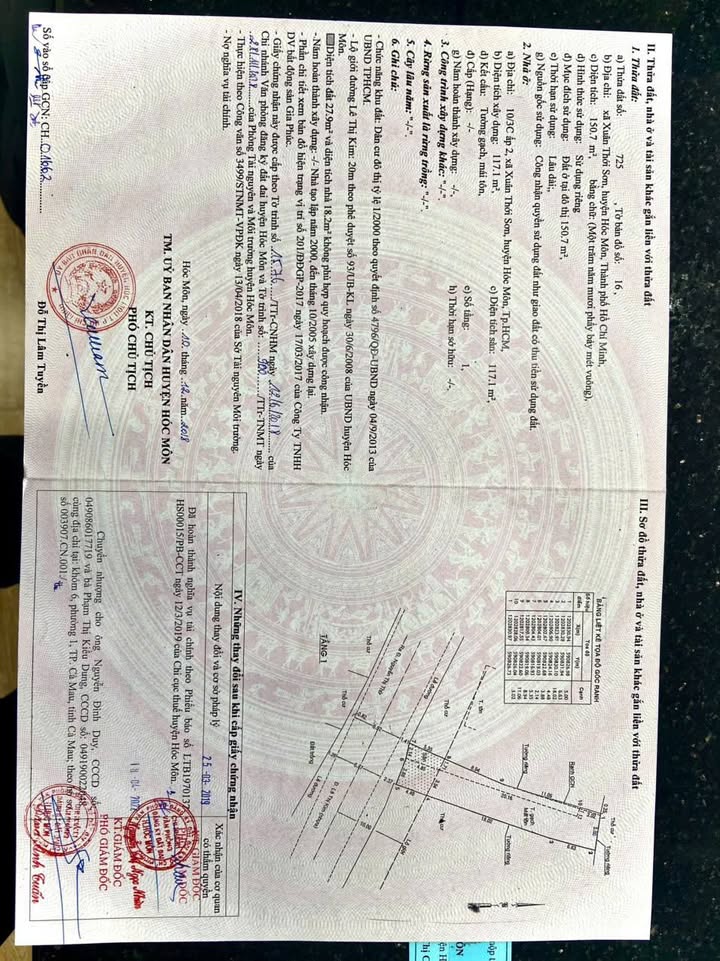 Mặt tiền FrontHouse đường Lê Thị Kim Hóc Môn 149.76m² giá 6.5 tỷ - Cần bán gấp!