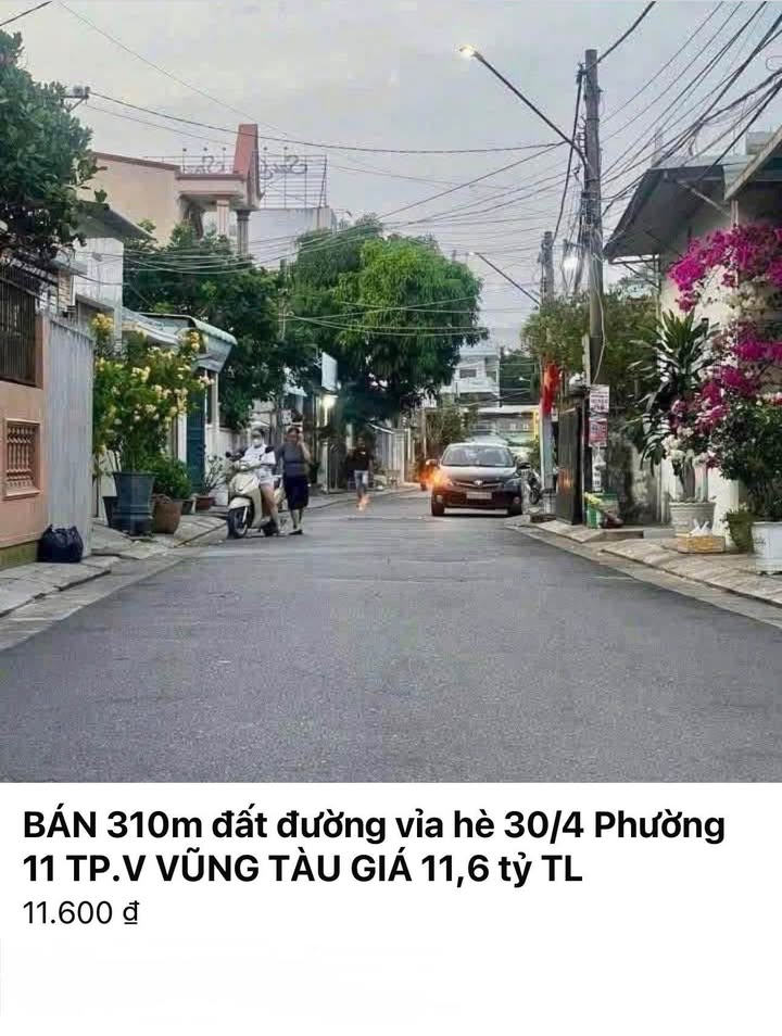 Đất nền 310m² hẻm 944 Đường 30/4, Vũng Tàu - Pháp lý rõ ràng, giá chỉ 11.6 tỷ!