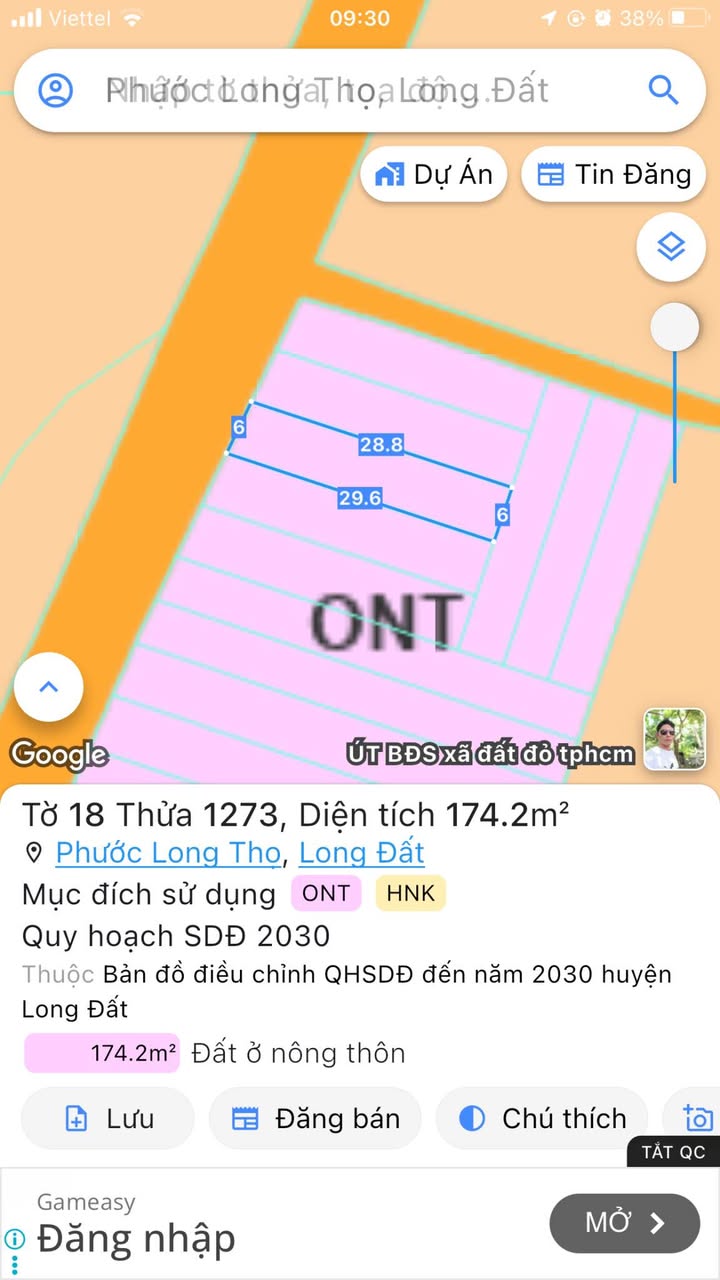 Đất nền Phước Long Thọ Đất Đỏ 174m² giá 750 triệu - Vị trí đắc địa gần KCN!