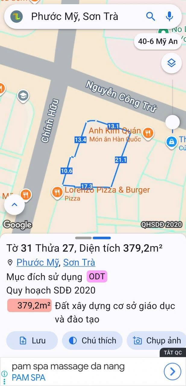 Cho thuê lô góc 379m² tại đường Nguyễn Công Trứ, Đà Nẵng - Vị trí đắc địa, sầm uất!
