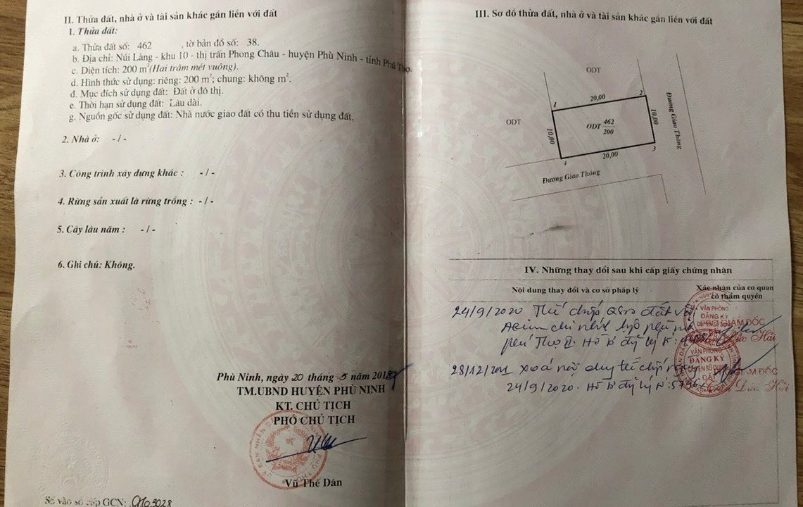 Đất nền Phong Châu, Phù Ninh 200m² giá 1.2 tỷ - Vị trí đắc địa, sổ hồng chính chủ!