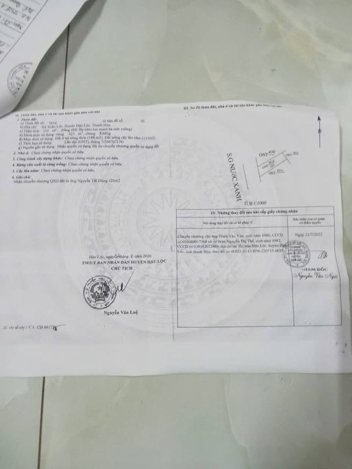 Đất nền Thôn Xuân Phú, Huyện Hậu Lộc, 323m² giá 1,5 tỷ - Vị trí đẹp, tiềm năng cao!