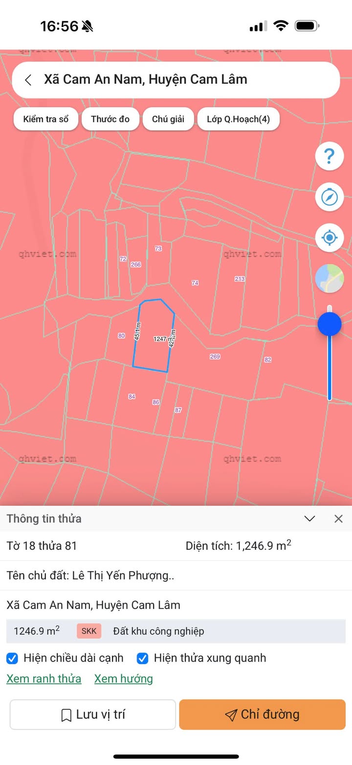 Đất nền Cam An Nam, Cam Lâm 1246m² giá 200 triệu - Cơ hội đầu tư tuyệt vời!