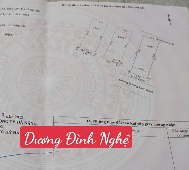 Nhà mặt tiền Đường Dương Đình Nghệ, Sơn Trà, Đà Nẵng 115m² giá 18.9 tỷ - Chính chủ bán gấp!