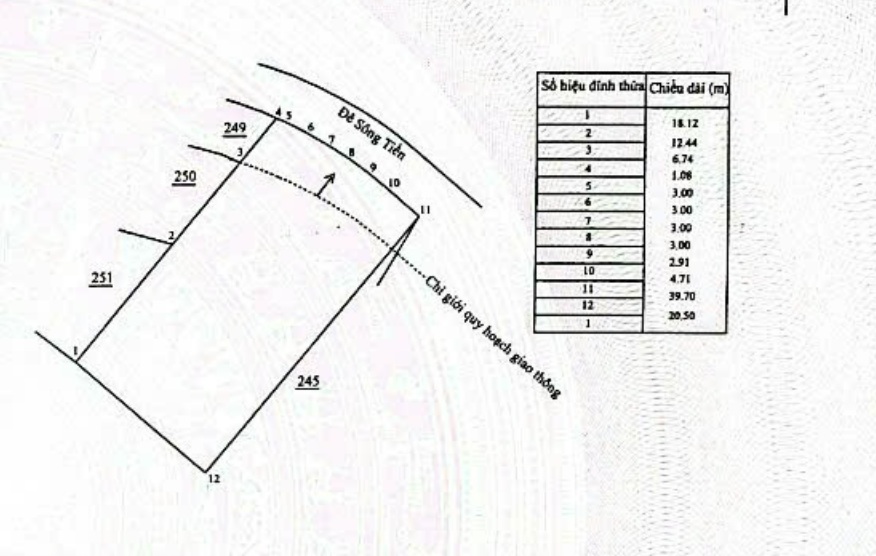 Đất nền Vang Quới Đông 800m² giá thỏa thuận - Mặt tiền đê sông Tiền