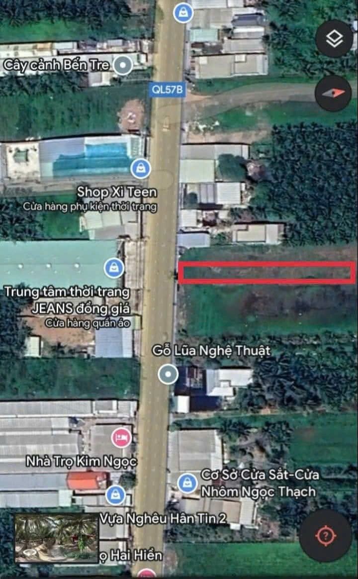 Đất mặt tiền QL 57B, xã Quới Sơn, Bến Tre 513m² - Gần KCN Giao Long, kinh doanh thuận lợi!