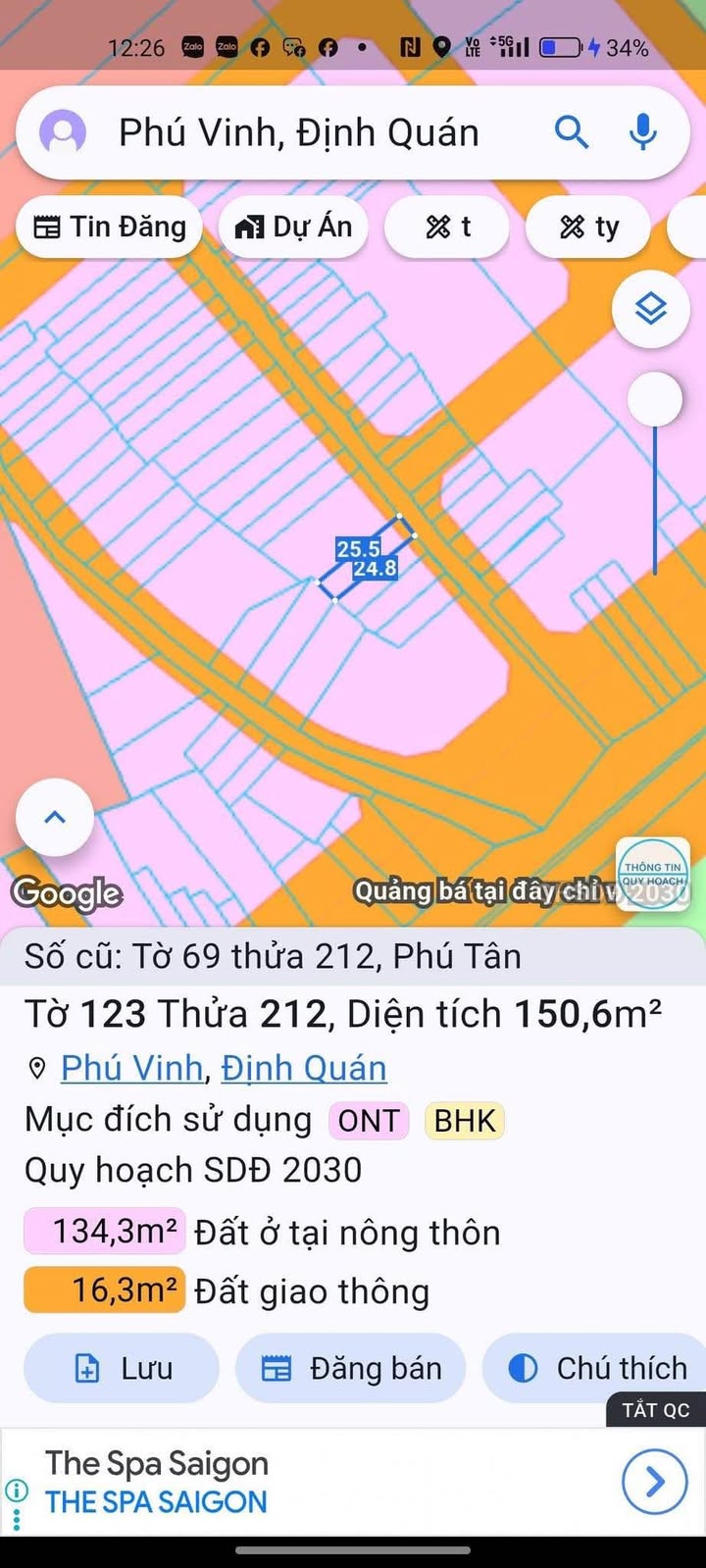 Đất nền Phú Tân 150m² giá 550 triệu - Cách quốc lộ 20 chỉ 50m!