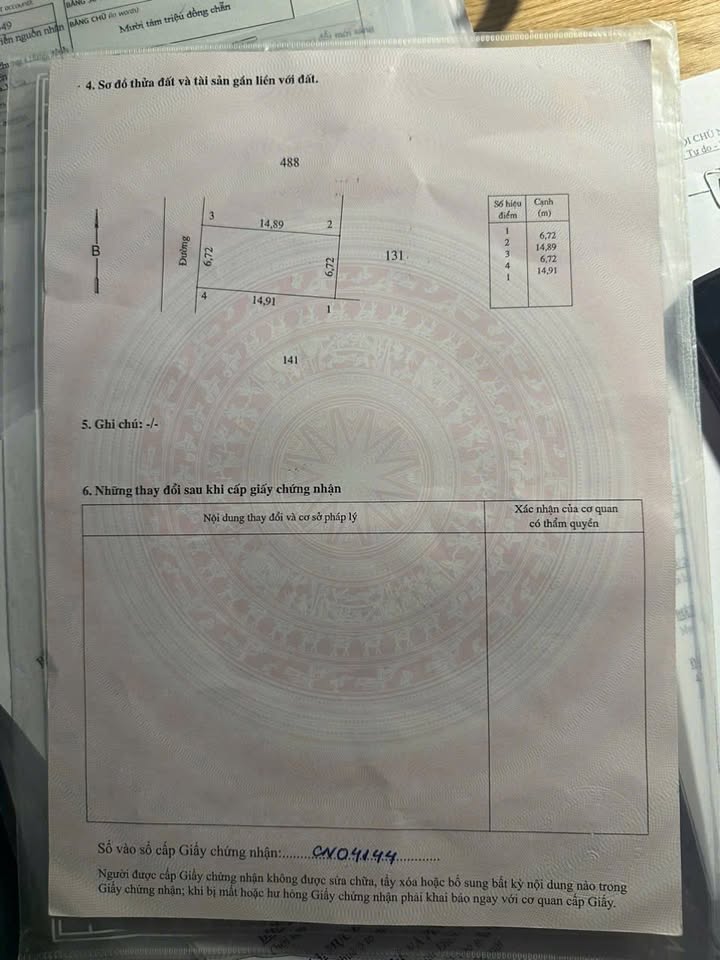 Đất thổ cư Tân Dân, Khoái Châu 100m² giá 2 tỷ - Mặt tiền 6,72m rộng rãi!