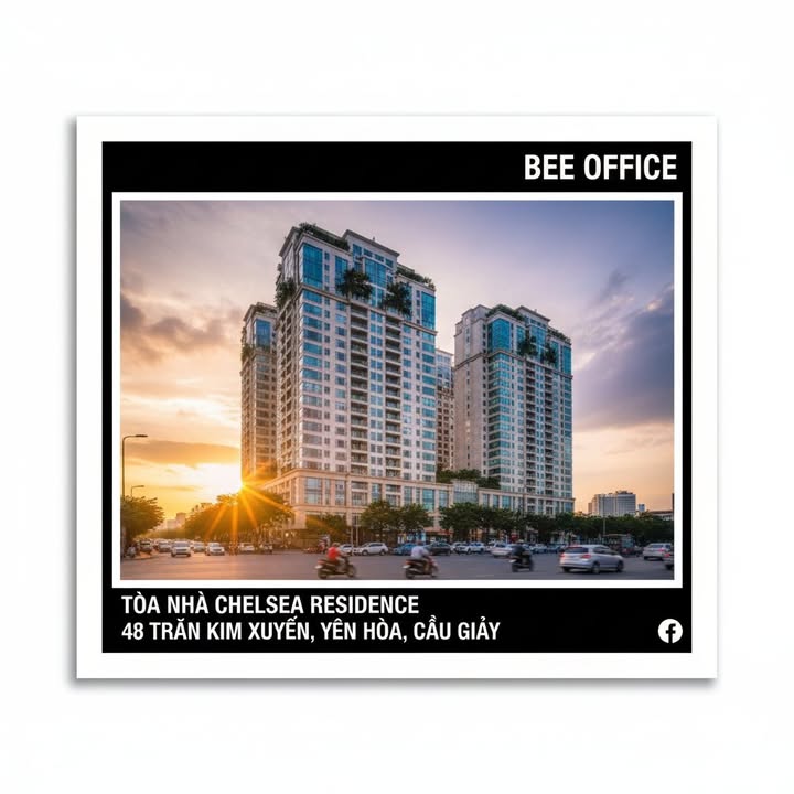 Văn phòng cho thuê tại Chelsea Residence, 48 Trần Kim Xuyến, 100-1200m² - Tư vấn miễn phí!