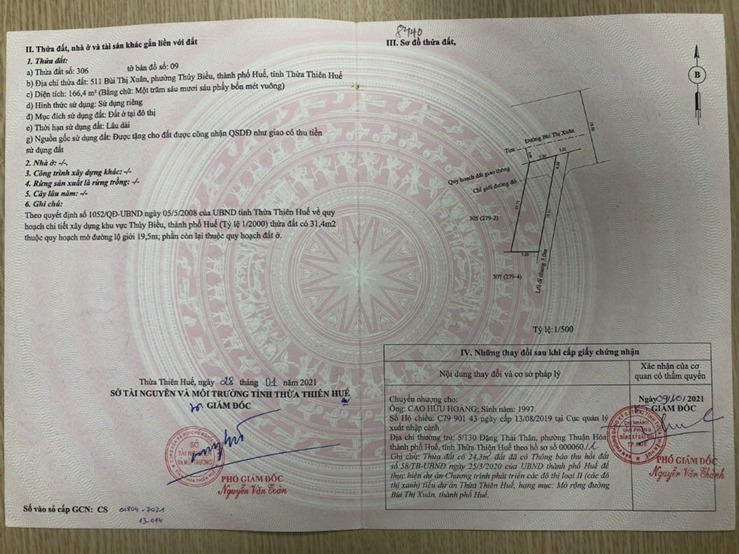 Đất nền 166,4m² tại Bùi Thị Xuân, Thủy Biều - Giá chỉ 4 tỷ, cơ hội đầu tư tuyệt vời!