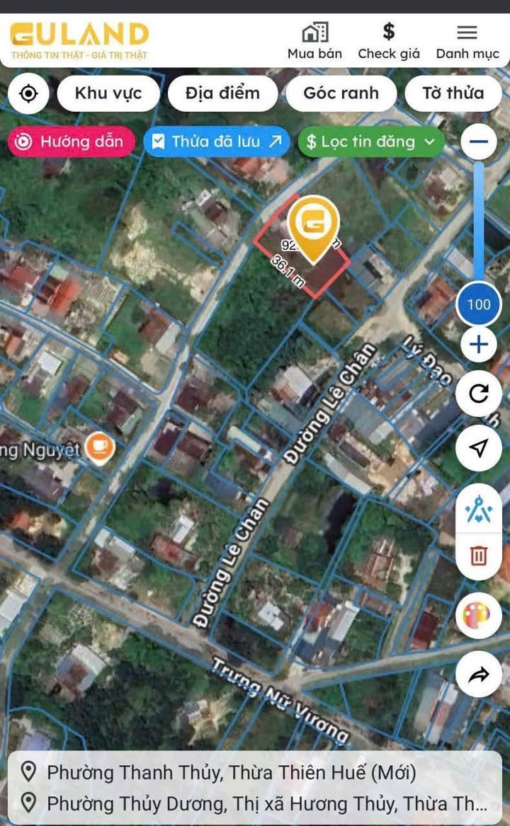 Lô đất 2 mặt tiền Trần Quang Diệu, Phú Bài 179m² giá 1.4 tỷ - Cơ hội đầu tư tuyệt vời!