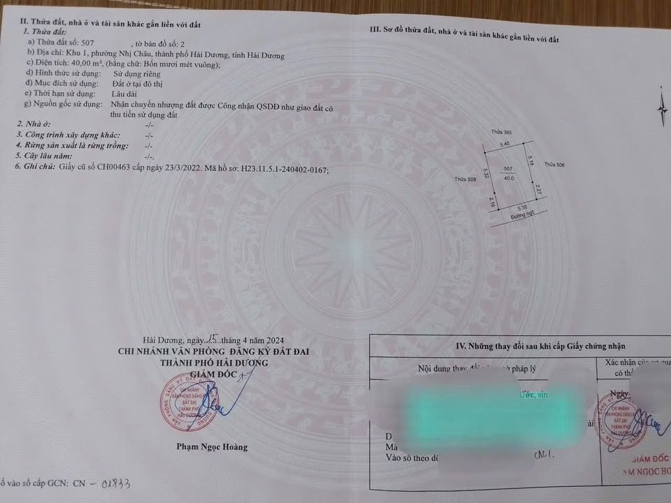 Nhà bán tại Nhị Châu, Hải Dương 40m² chỉ 1.1 tỷ - Cần bán gấp!