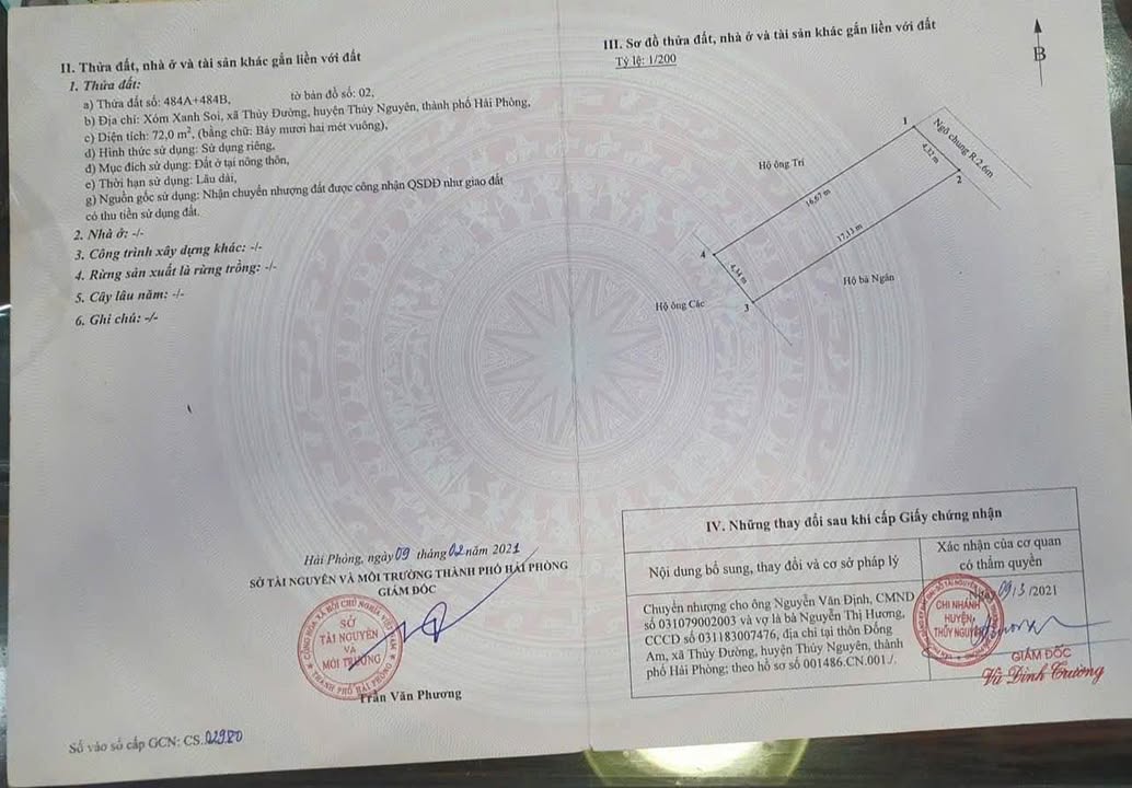 Đất nền Thủy Nguyên, Hải Phòng 72m² giá 1.7 tỷ - Vị trí trung tâm, ô tô đỗ cửa!