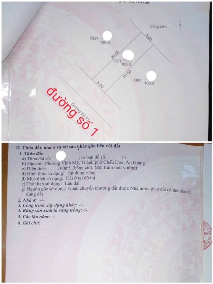 Đất nền Khu Nam Thủ Khoa Huân, Vĩnh Mỹ 100m² giá 2.15 tỷ - Mặt tiền đường lớn, công viên phía sau!