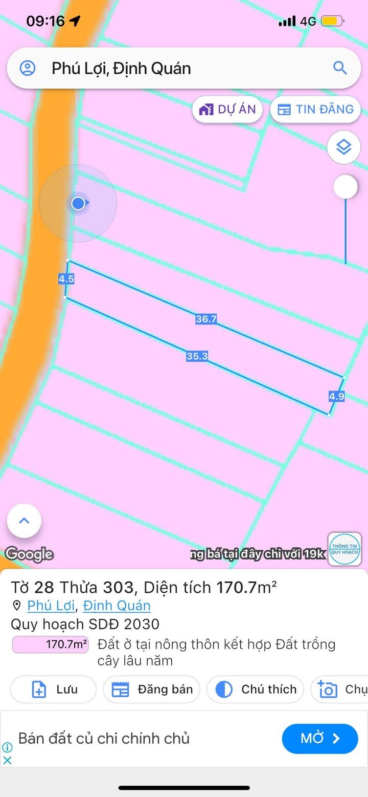 Đất nền Phú Lợi Định Quán 162m² giá 1.45 tỷ - Đầu tư sinh lời ngay!