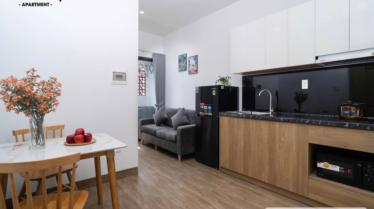 Căn hộ cho thuê tại Đà Nẵng 1PN giá 6.3 triệu - Thoáng mát, đầy đủ nội thất!