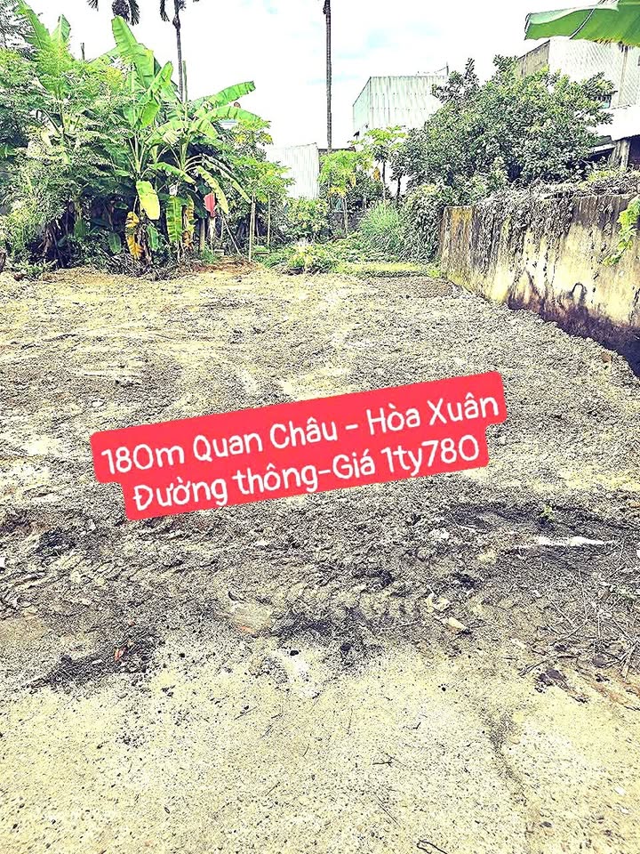 Đất nền Hòa Xuân Đà Nẵng 180m² giá 1.78 tỷ - Sổ hồng đầy đủ, hỗ trợ vay nhanh!