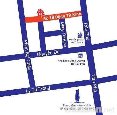 Nhà 2 tầng mặt tiền Đặng Tử Kính, Hải Châu, Đà Nẵng 186m² giá 10.5 tỷ - Cơ hội đầu tư sinh lời!