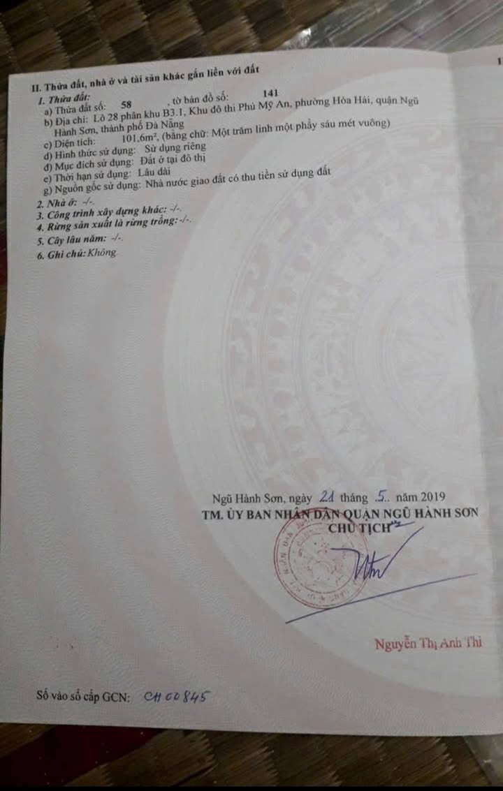 Đất nền Nguyễn Cửu Vân, Ngũ Hành Sơn 100m² giá 4 tỷ - Tiềm năng đầu tư sinh lời!