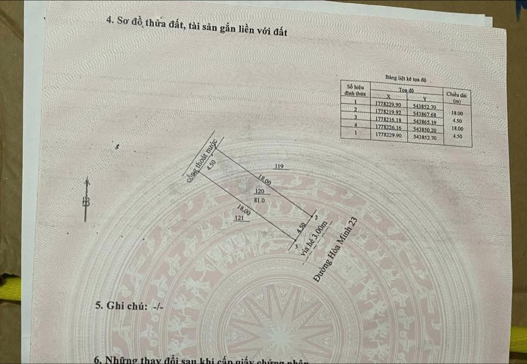 Đất nền mặt tiền Hòa Minh 23, Đà Nẵng 81m² giá 5.65 tỷ - Cơ hội đầu tư hiếm có!