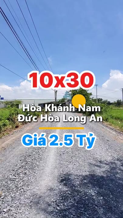 Đất thổ cư 300m² Hòa Khánh Nam, Đức Hòa chỉ 2.2 tỷ - Bán gấp, giá tốt!