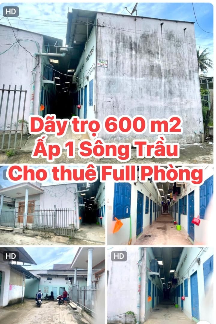 Dãy trọ 28 phòng 600m² tại Ấp 1, Sông Trầu - Đầu tư sinh lời ổn định!