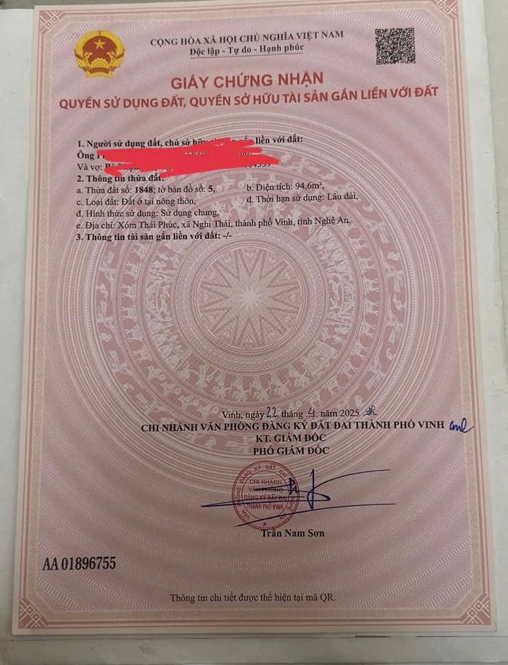 Đất Nền Nghi Thái 95m² Giá 1.2 Tỷ - Gần Chợ, Trường Học