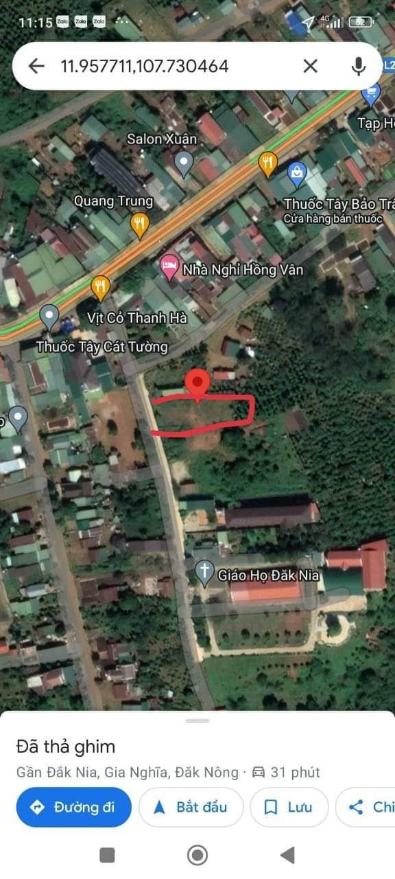 Đất mặt tiền Đắk Nia 765m² giá 1.8 tỷ - Địa thế đẹp, kinh doanh thuận lợi!