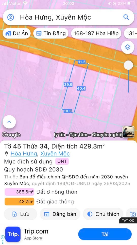 Đất và nhà cấp 4 xã Hòa Hội, 440m² giá 1.65 tỷ - Đầu tư sinh lời tốt!