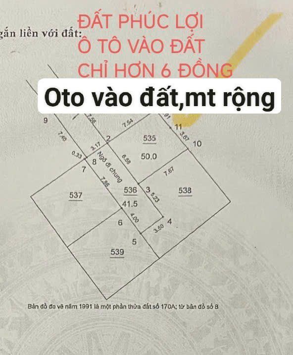 Đất thổ cư Phúc Lợi 50m² giá thỏa thuận - Ô tô vào tận nơi!