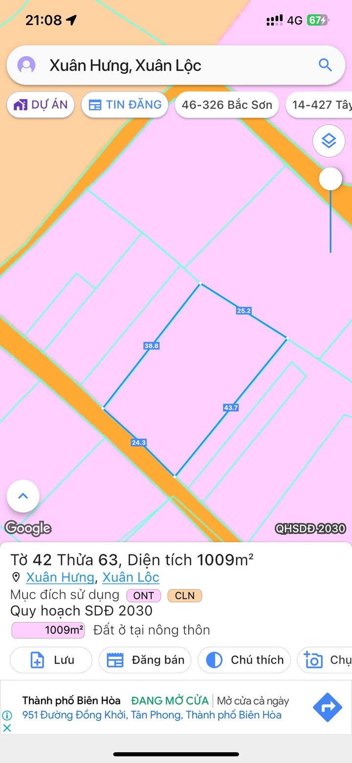 Đất thổ cư Xuân Hưng, Xuân Lộc 3600m² giá thỏa thuận - Đầu tư sinh lời cao!