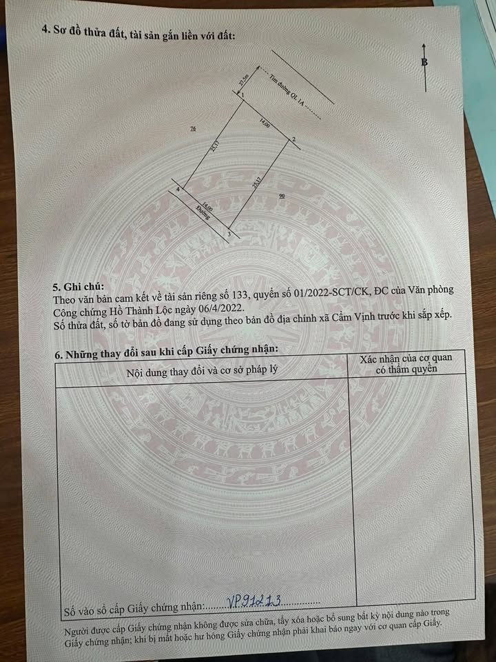 Đất nền Cẩm Vịnh, Cẩm Xuyên 350m² - Vị trí đắc địa, giá thỏa thuận!