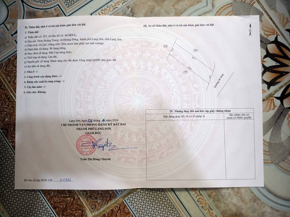 Đất thổ cư Lạng Sơn 95m² giá 950 triệu - Sát mặt đường Trần Đăng Ninh!